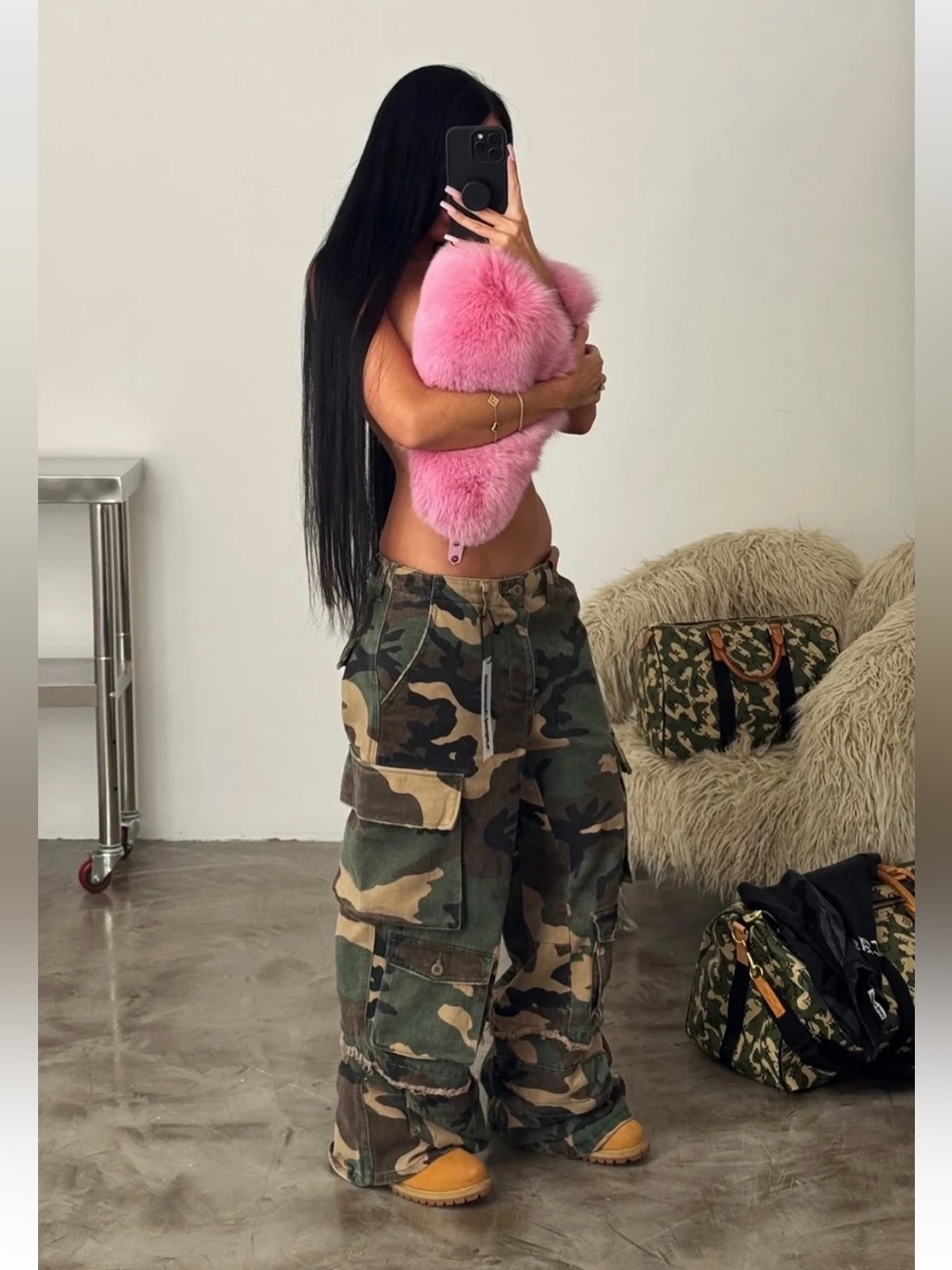 Caseyjean camo cargo pants print lowrise green khaki olive